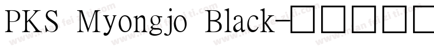 PKS Myongjo Black字体转换